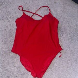 Aerie Red One-Piece Swimsuit